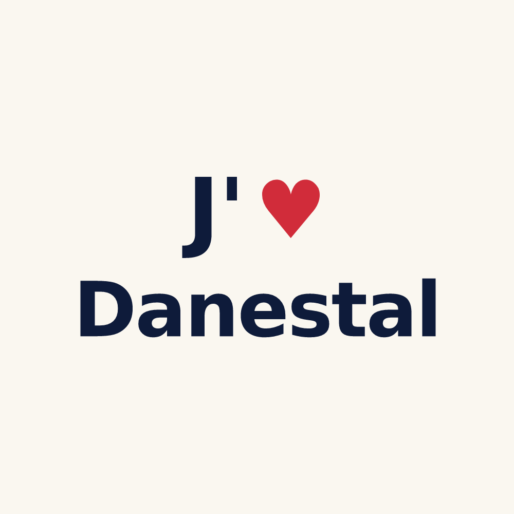 Tasse personnalisée Danestal — design J'aime Danestal