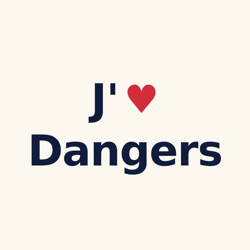 Tasse personnalisée Dangers — design J'aime Dangers