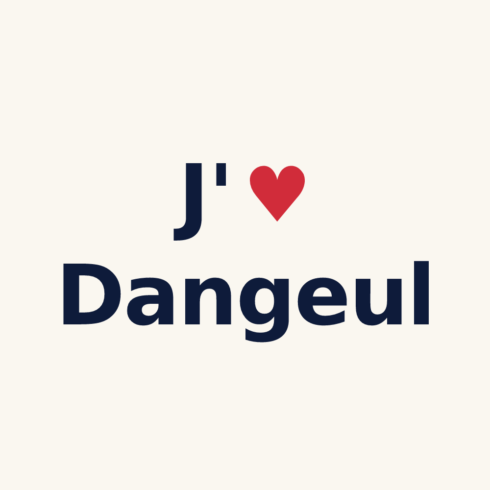 Tasse personnalisée Dangeul — design J'aime Dangeul