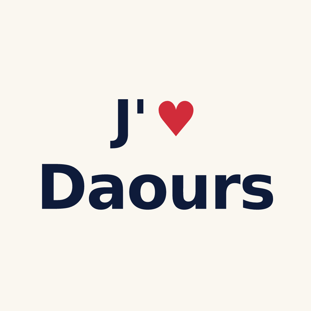 Tasse personnalisée Daours — design J'aime Daours