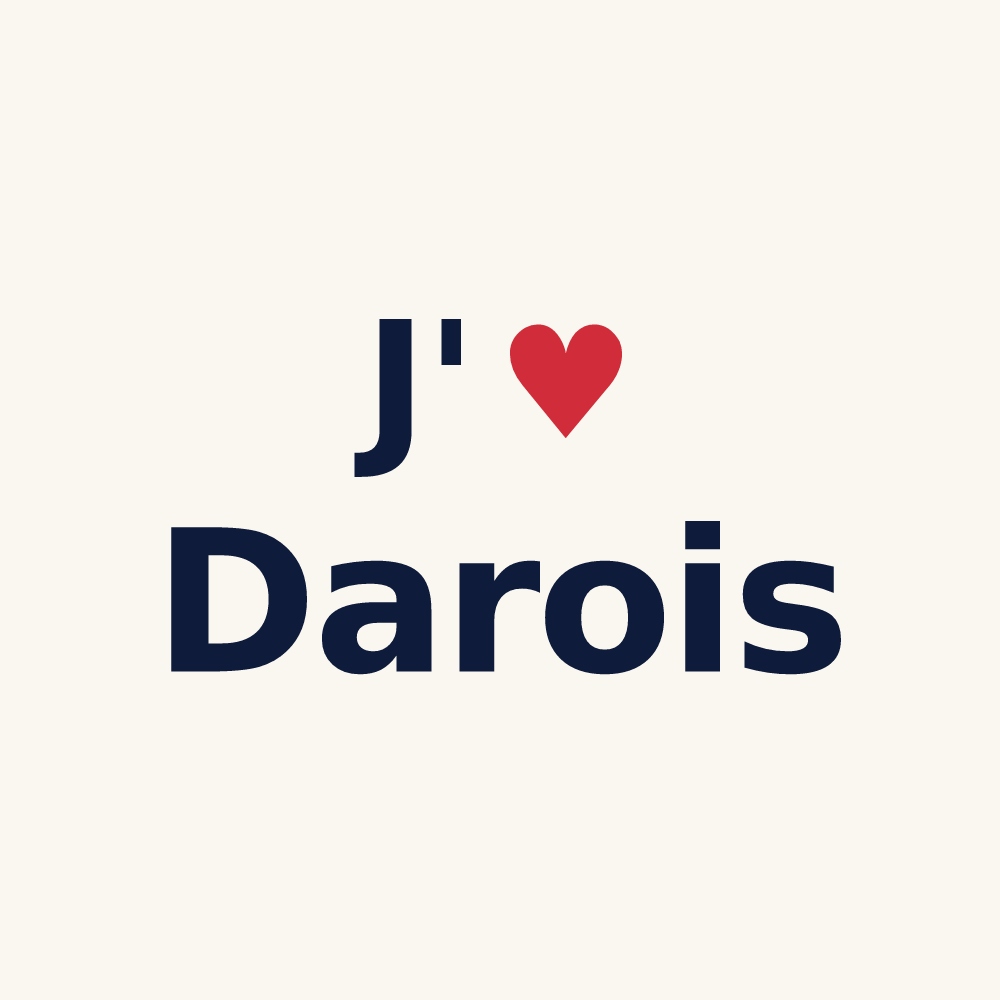 Tasse personnalisée Darois — design J'aime Darois