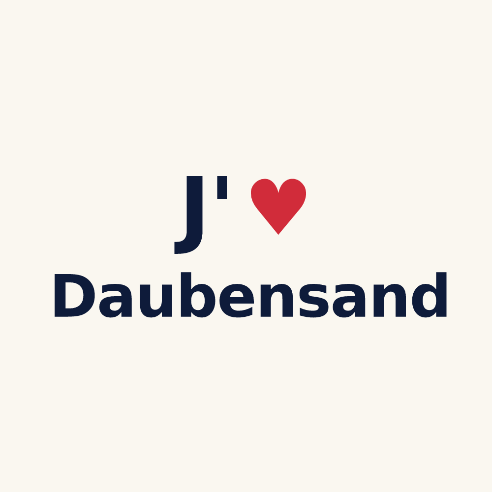 Tasse personnalisée Daubensand — design J'aime Daubensand