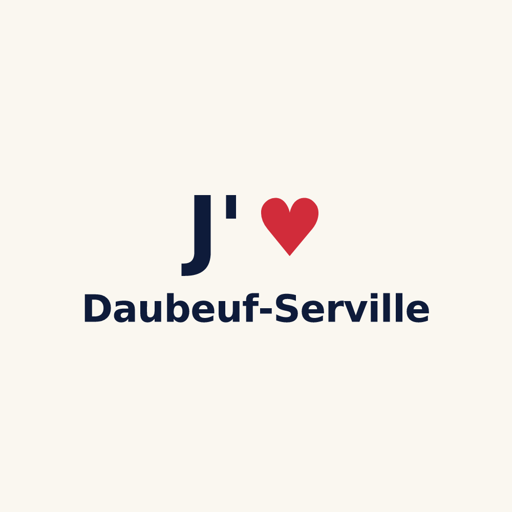 Tasse personnalisée Daubeuf-Serville — design J'aime Daubeuf-Serville