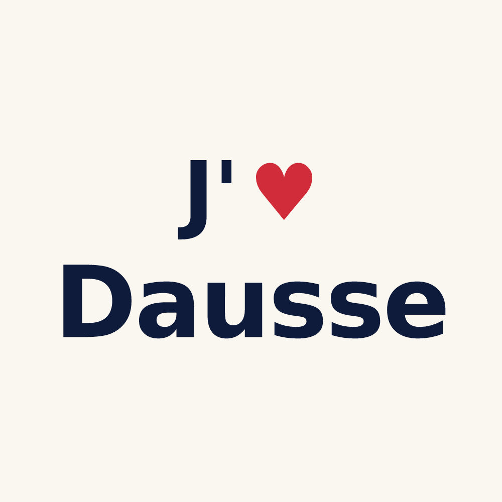 Tasse personnalisée Dausse — design J'aime Dausse