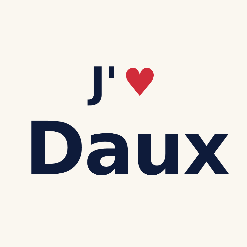 Tasse personnalisée Daux — design J'aime Daux