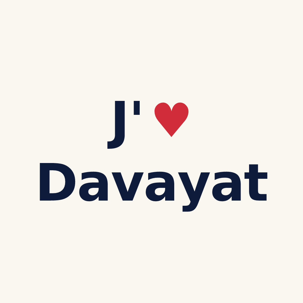 Tasse personnalisée Davayat — design J'aime Davayat