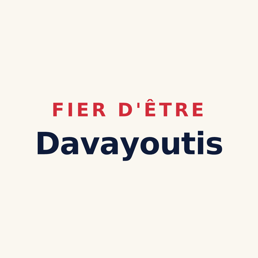 Tasse « Fier d'être Davayoutis » — design pour Davayé