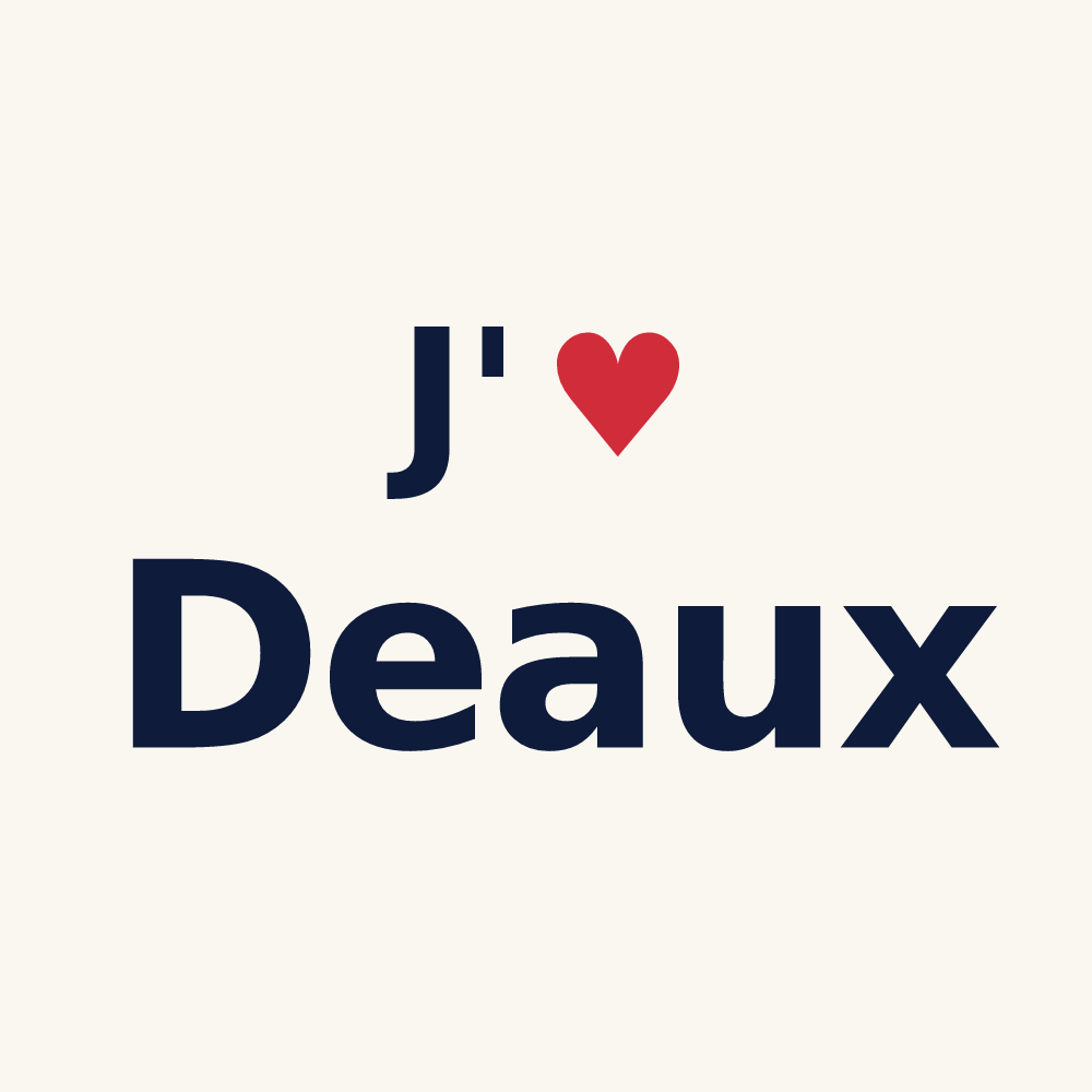 Tasse personnalisée Deaux — design J'aime Deaux