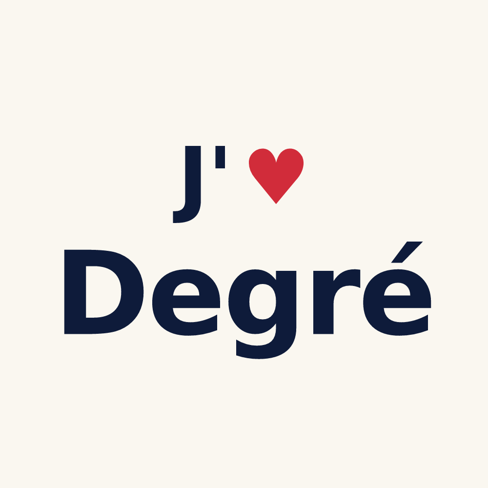 Tasse personnalisée Degré — design J'aime Degré