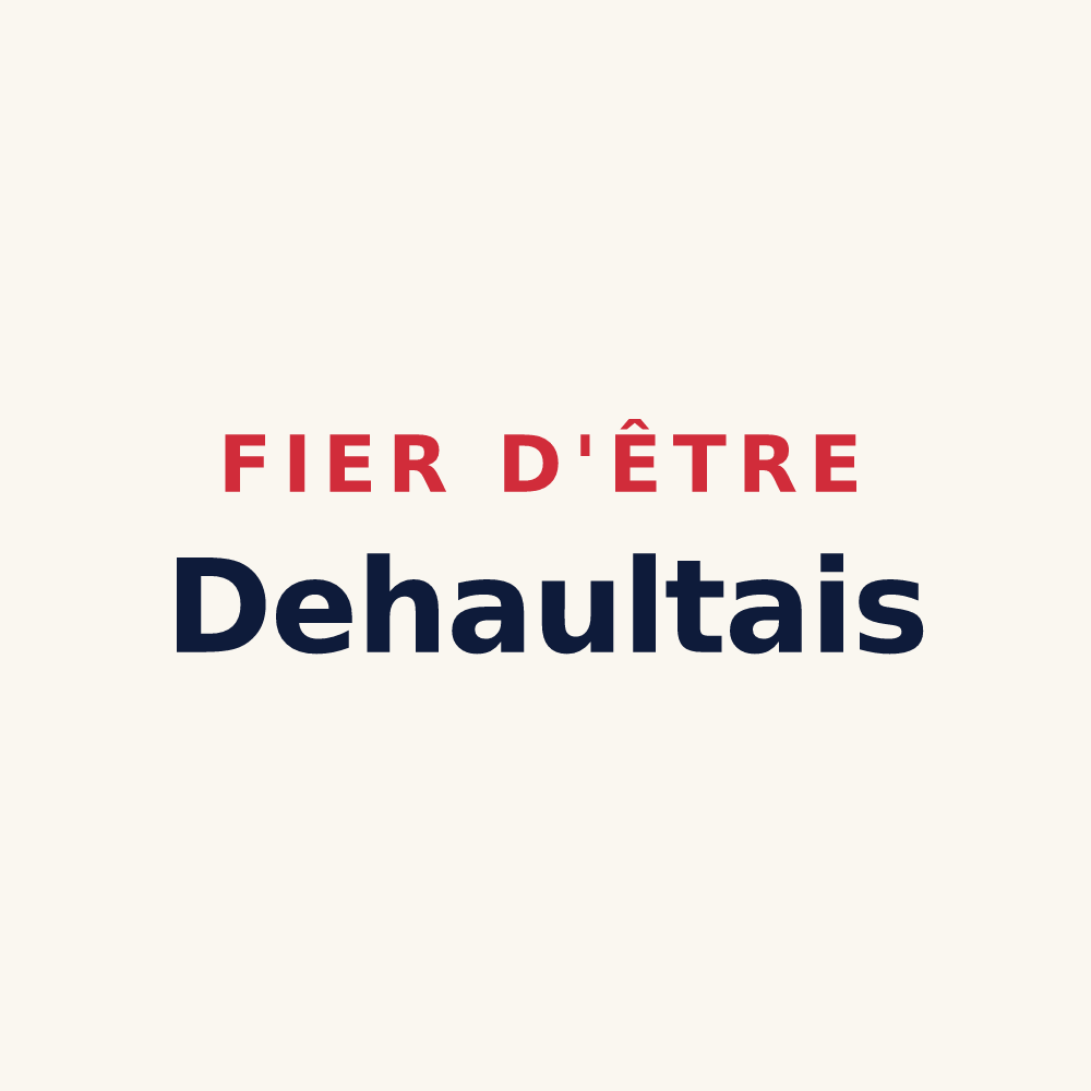 Tasse « Fier d'être Dehaultais » — design pour Dehault