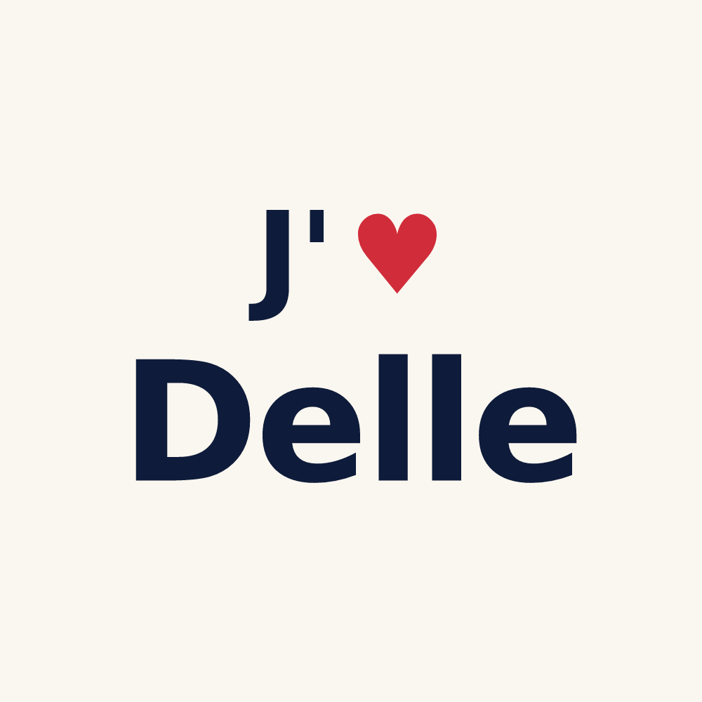 Tasse personnalisée Delle — design J'aime Delle