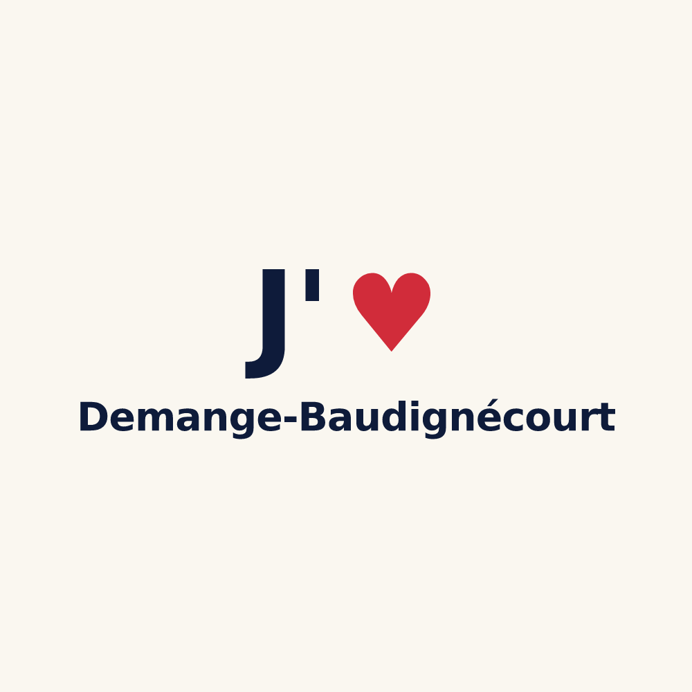 Tasse personnalisée Demange-Baudignécourt — design J'aime Demange-Baudignécourt
