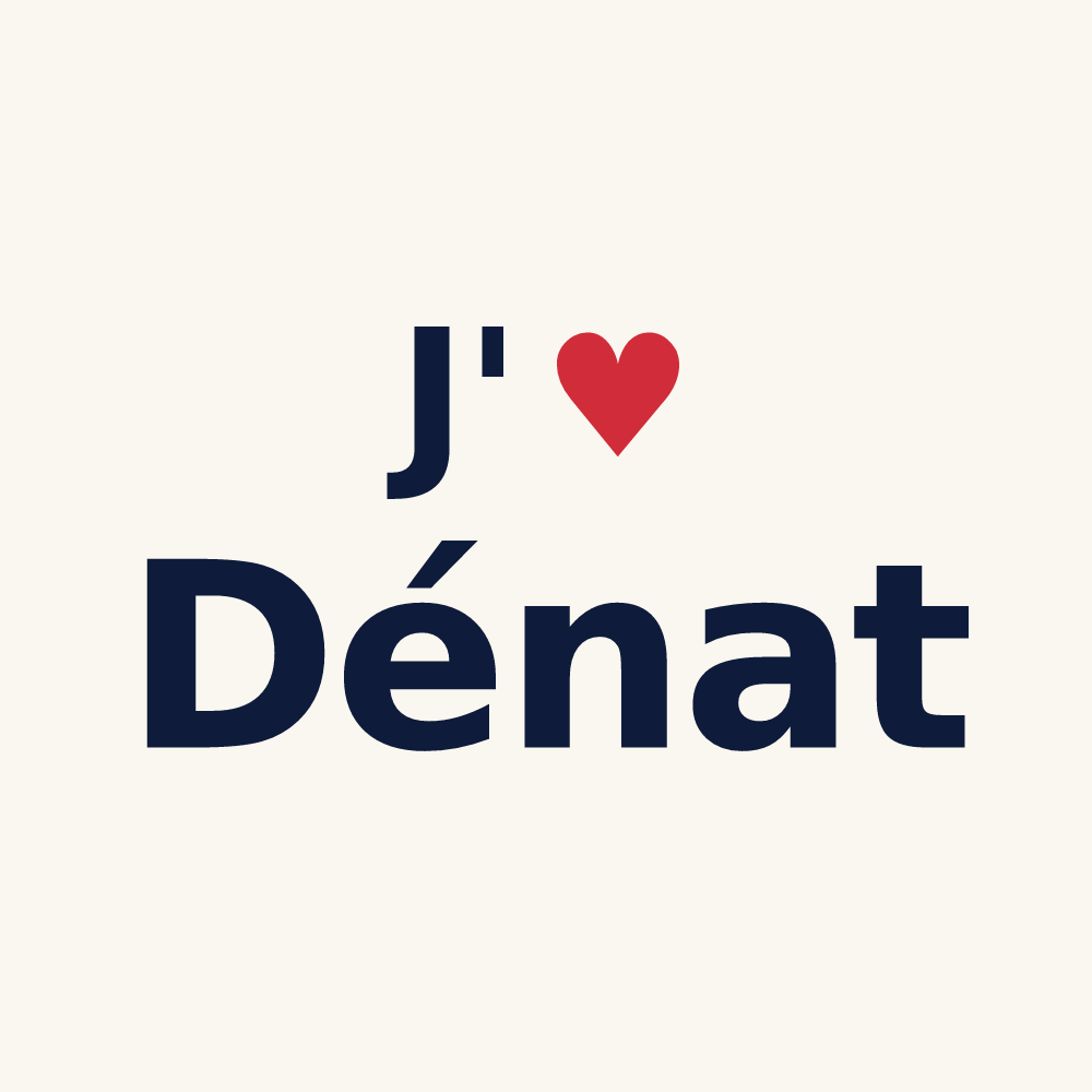 Tasse personnalisée Dénat — design J'aime Dénat