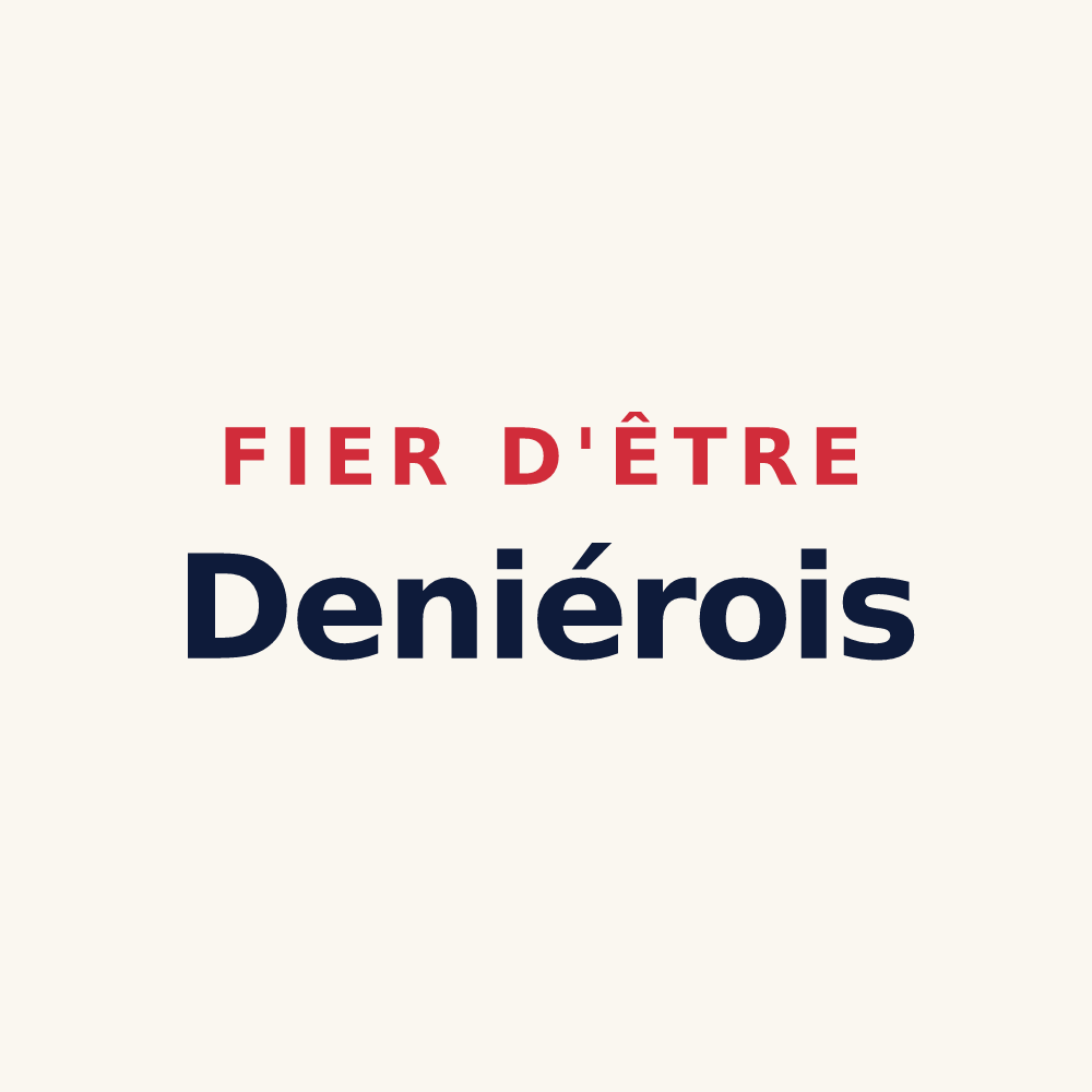 Tasse « Fier d'être Deniérois » — design pour Denier