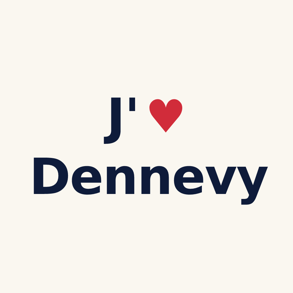 Tasse personnalisée Dennevy — design J'aime Dennevy