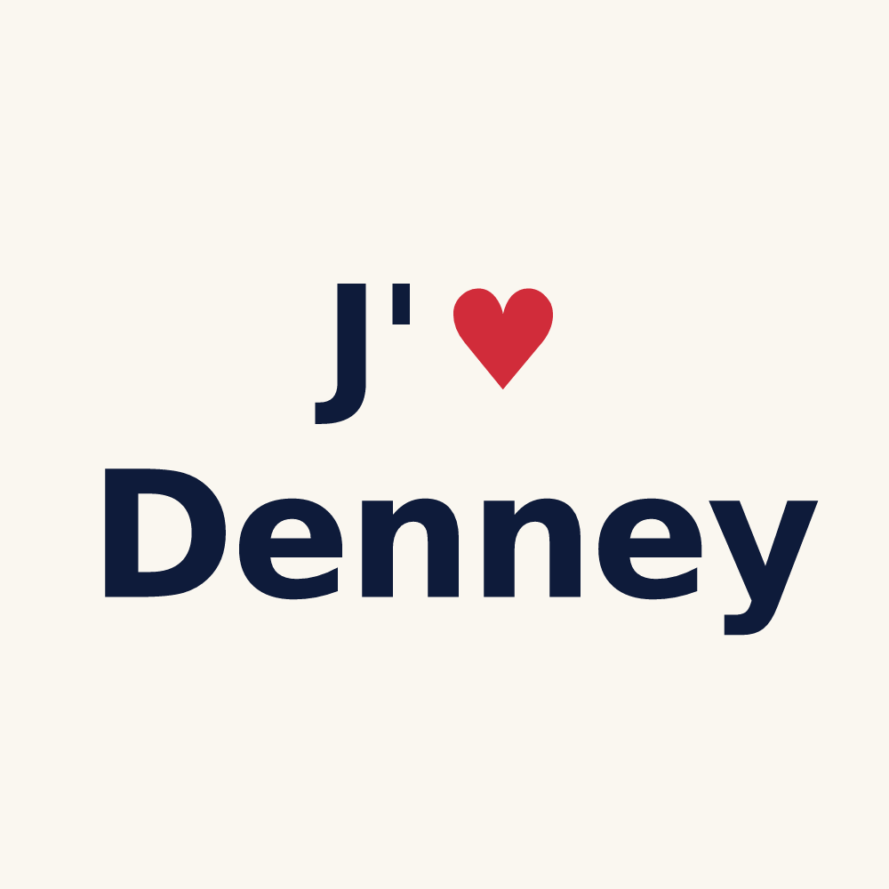 Tasse personnalisée Denney — design J'aime Denney
