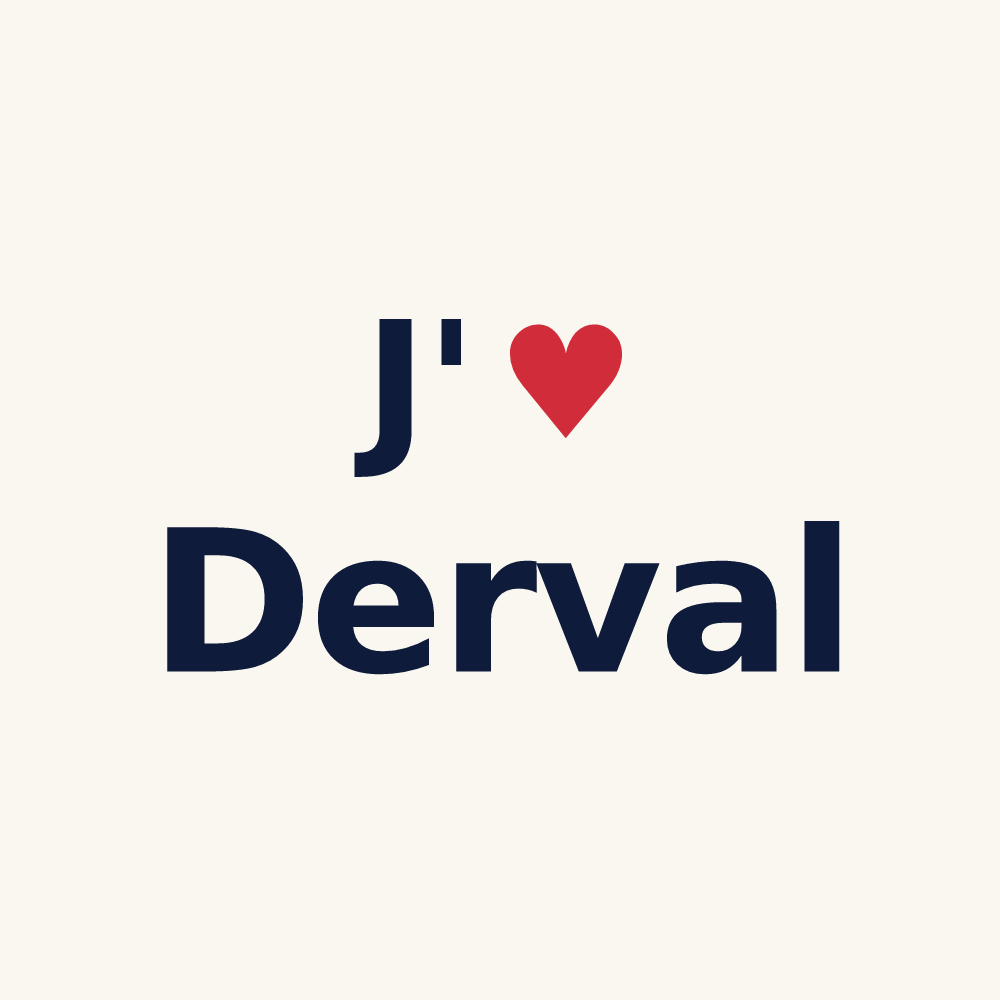 Tasse personnalisée Derval — design J'aime Derval