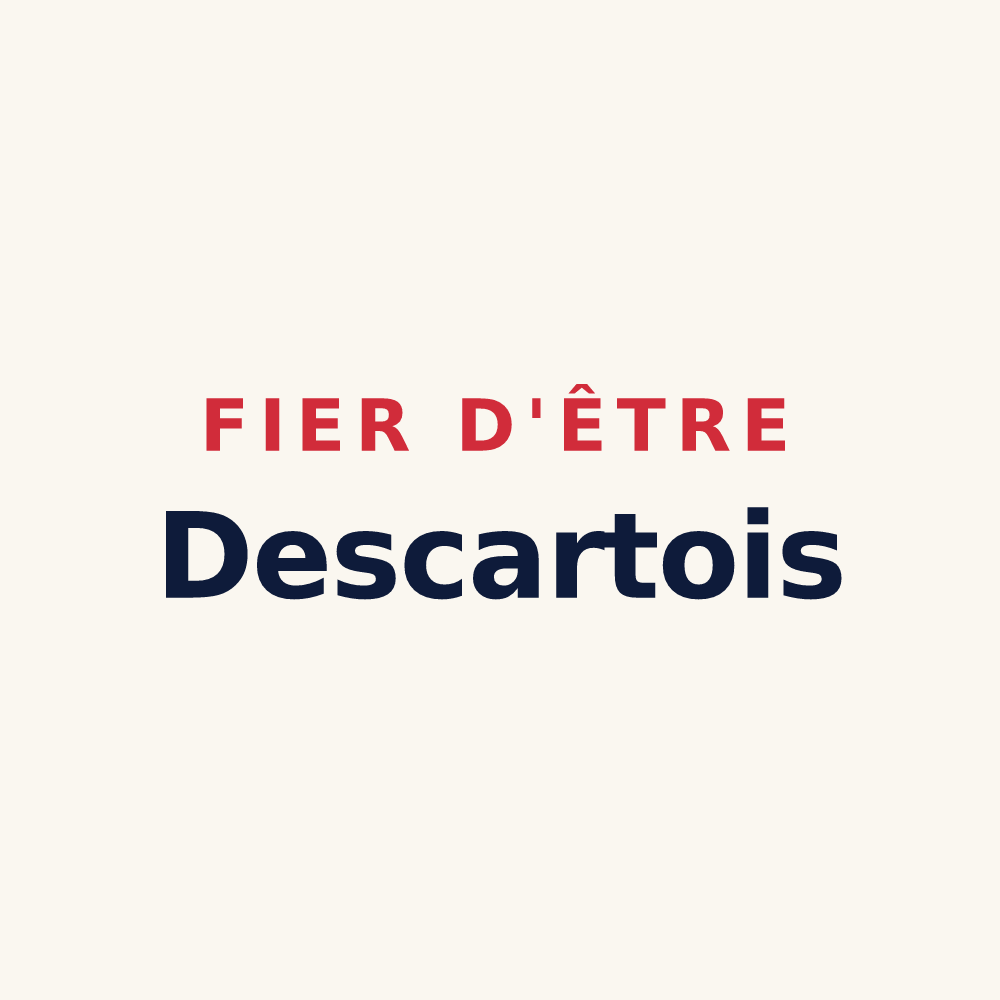 Tasse « Fier d'être Descartois » — design pour Descartes