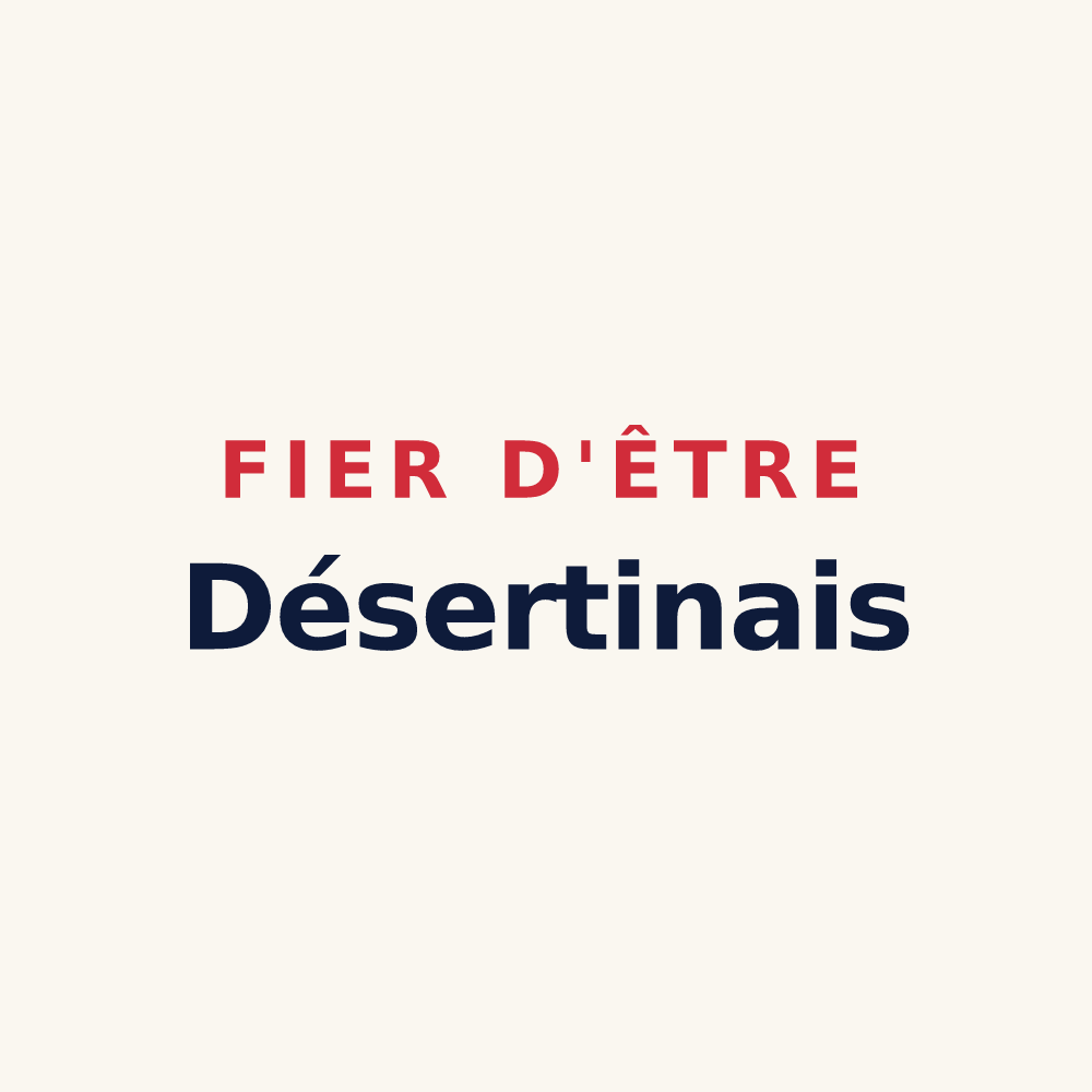 Tasse « Fier d'être Désertinais » — design pour Désertines