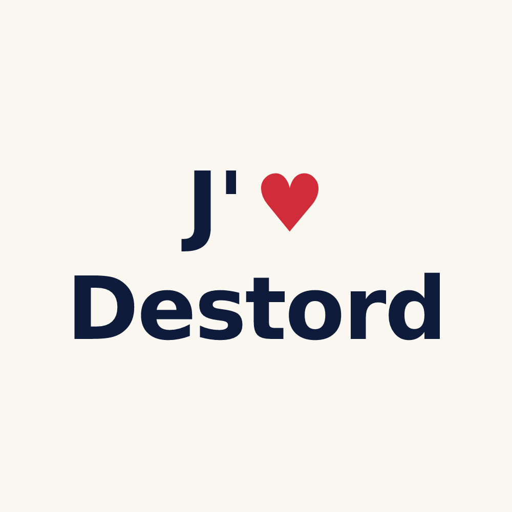 Tasse personnalisée Destord — design J'aime Destord