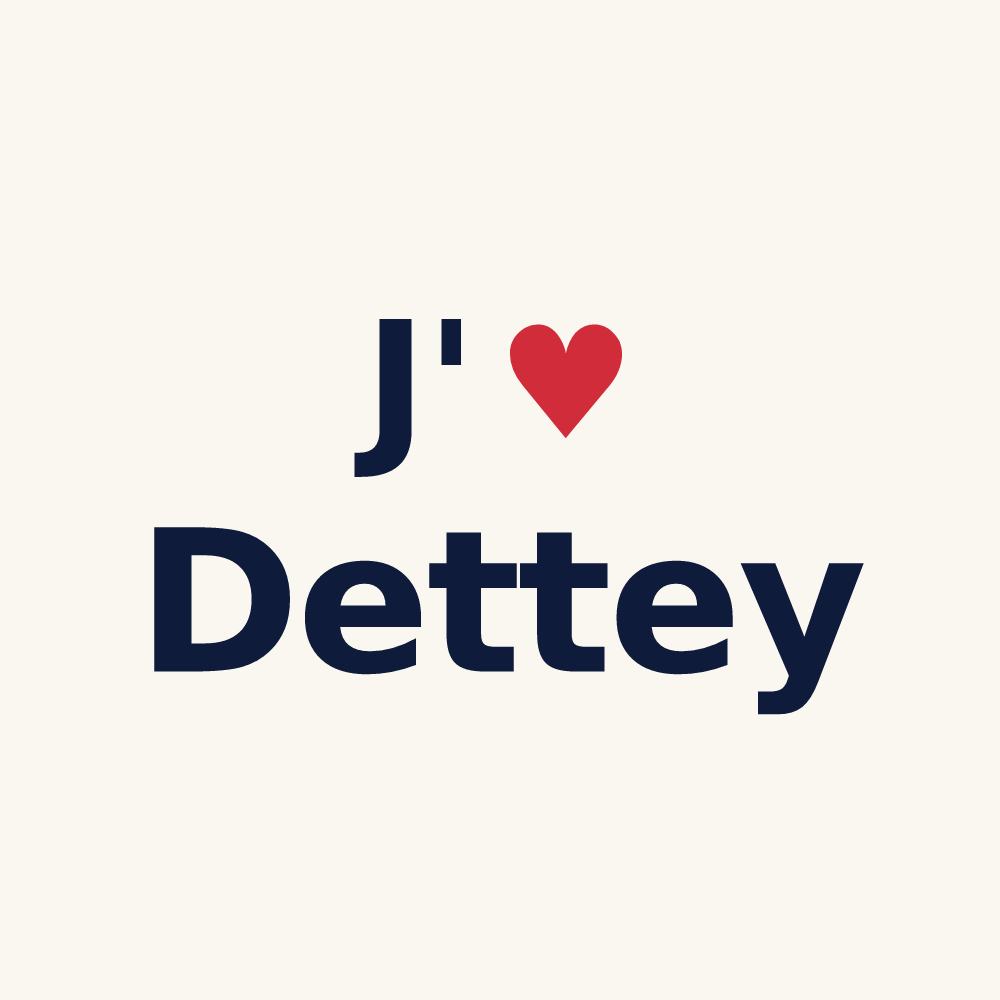 Tasse personnalisée Dettey — design J'aime Dettey