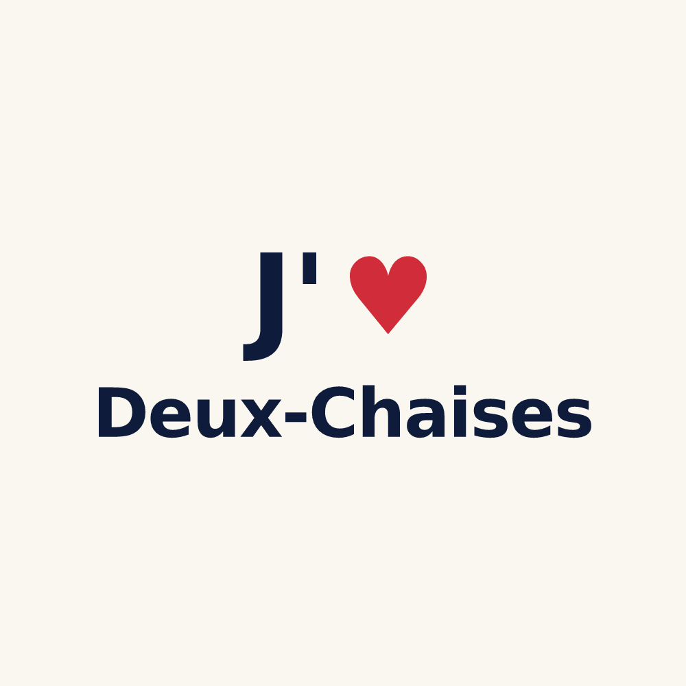 Tasse personnalisée Deux-Chaises — design J'aime Deux-Chaises