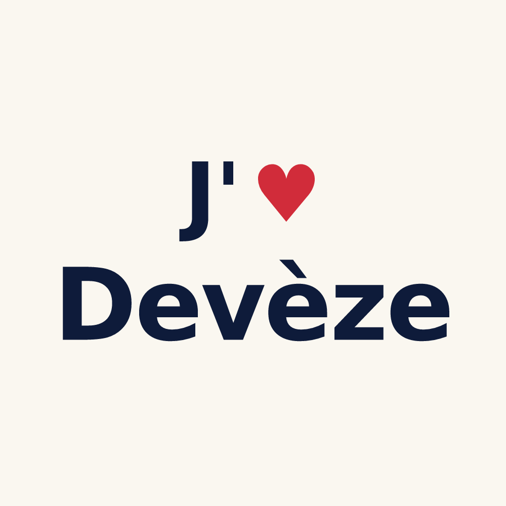 Tasse personnalisée Devèze — design J'aime Devèze
