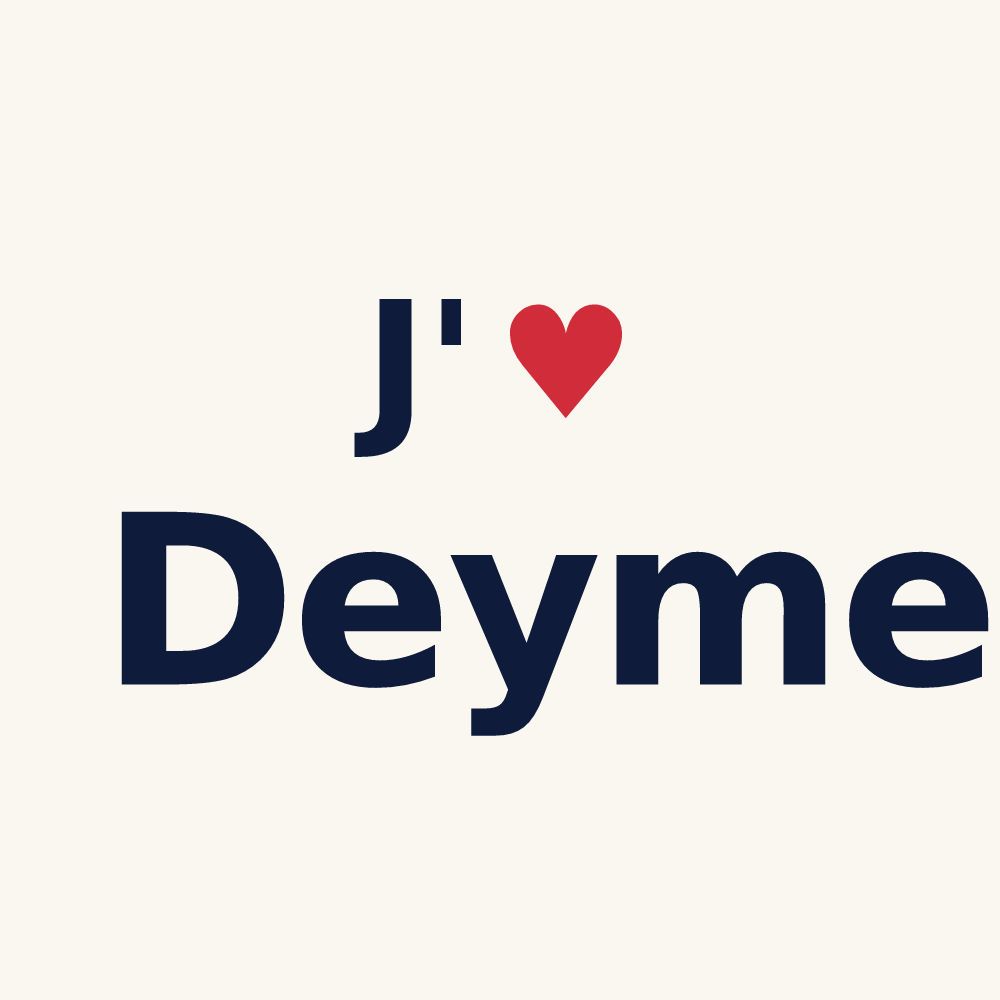 Tasse personnalisée Deyme — design J'aime Deyme