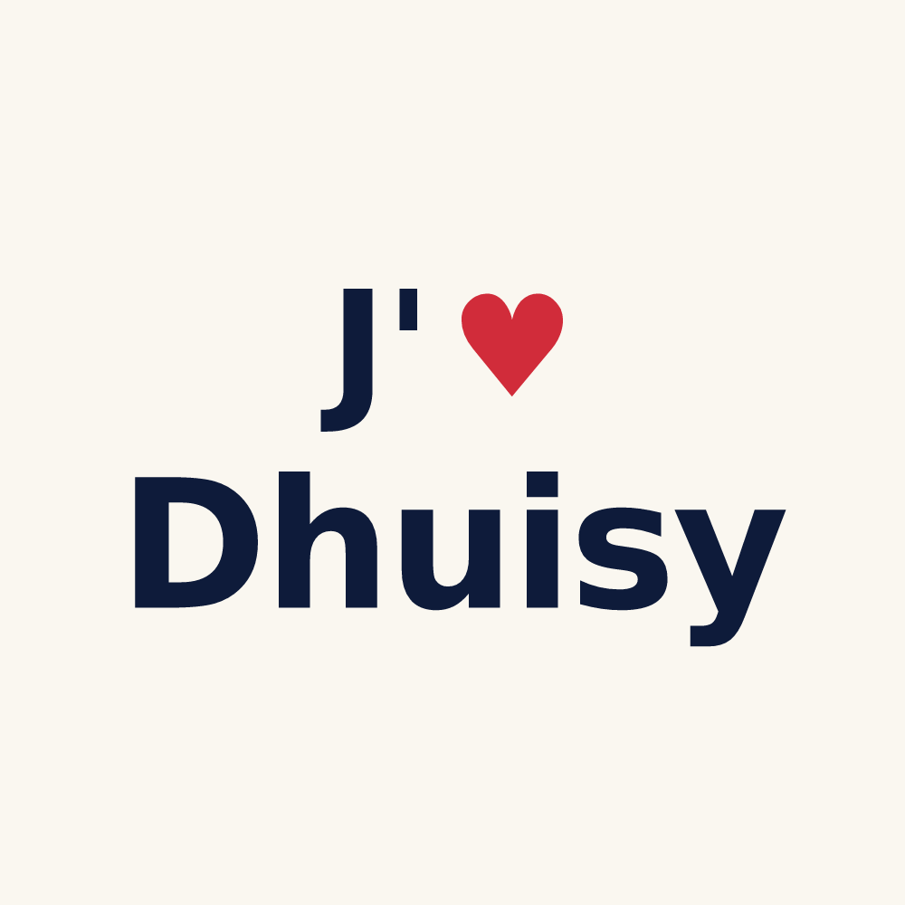 Tasse personnalisée Dhuisy — design J'aime Dhuisy