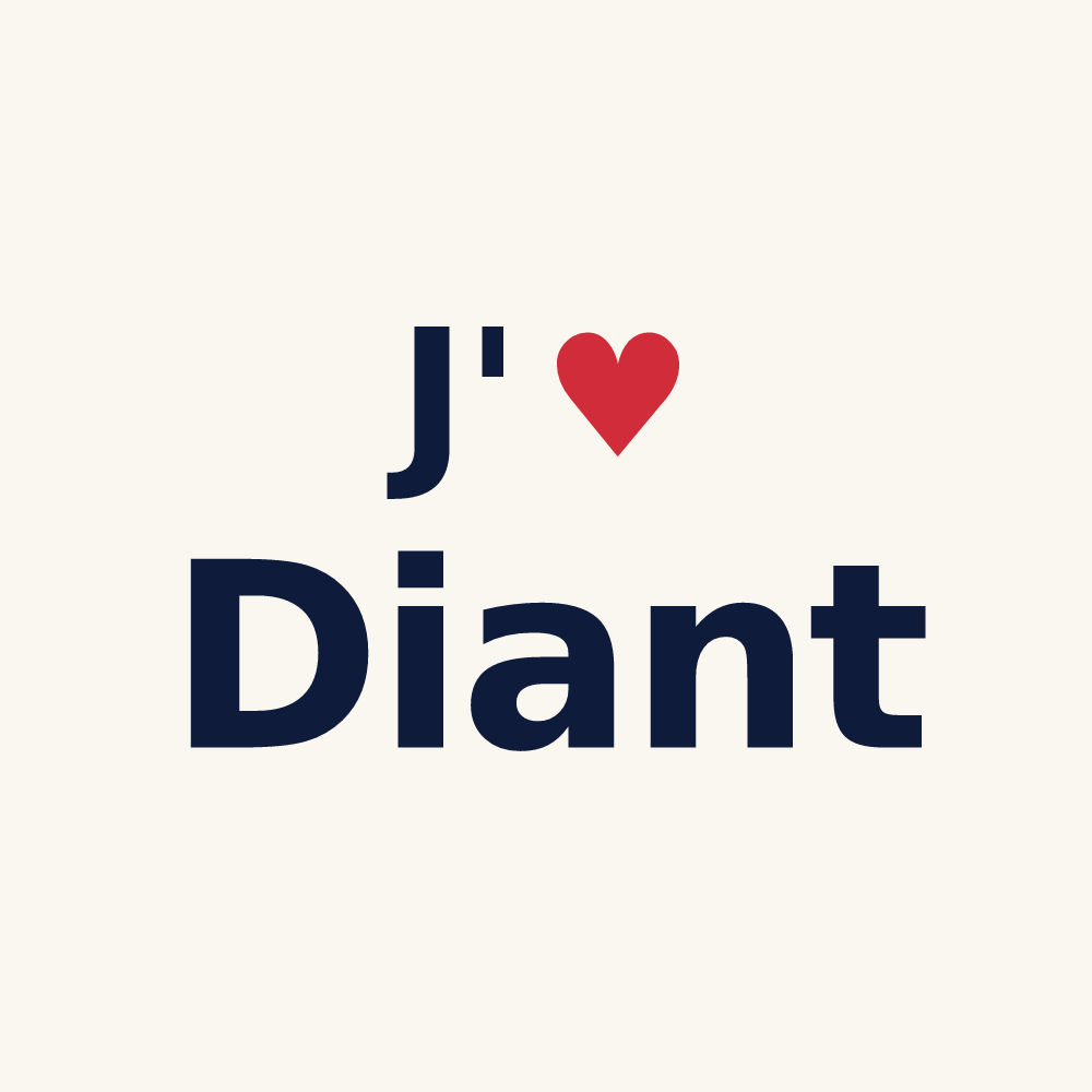 Tasse personnalisée Diant — design J'aime Diant