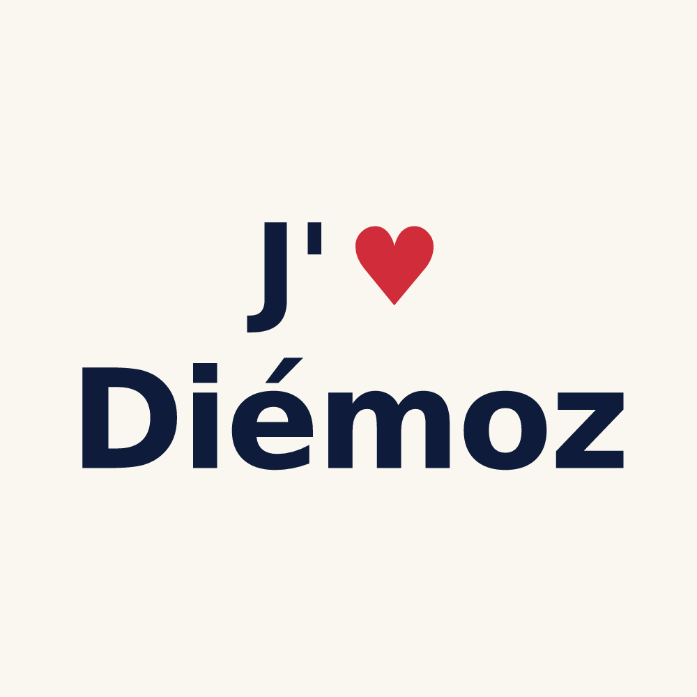 Tasse personnalisée Diémoz — design J'aime Diémoz