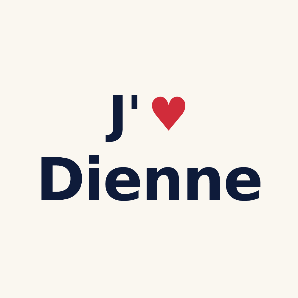 Tasse personnalisée Dienne — design J'aime Dienne
