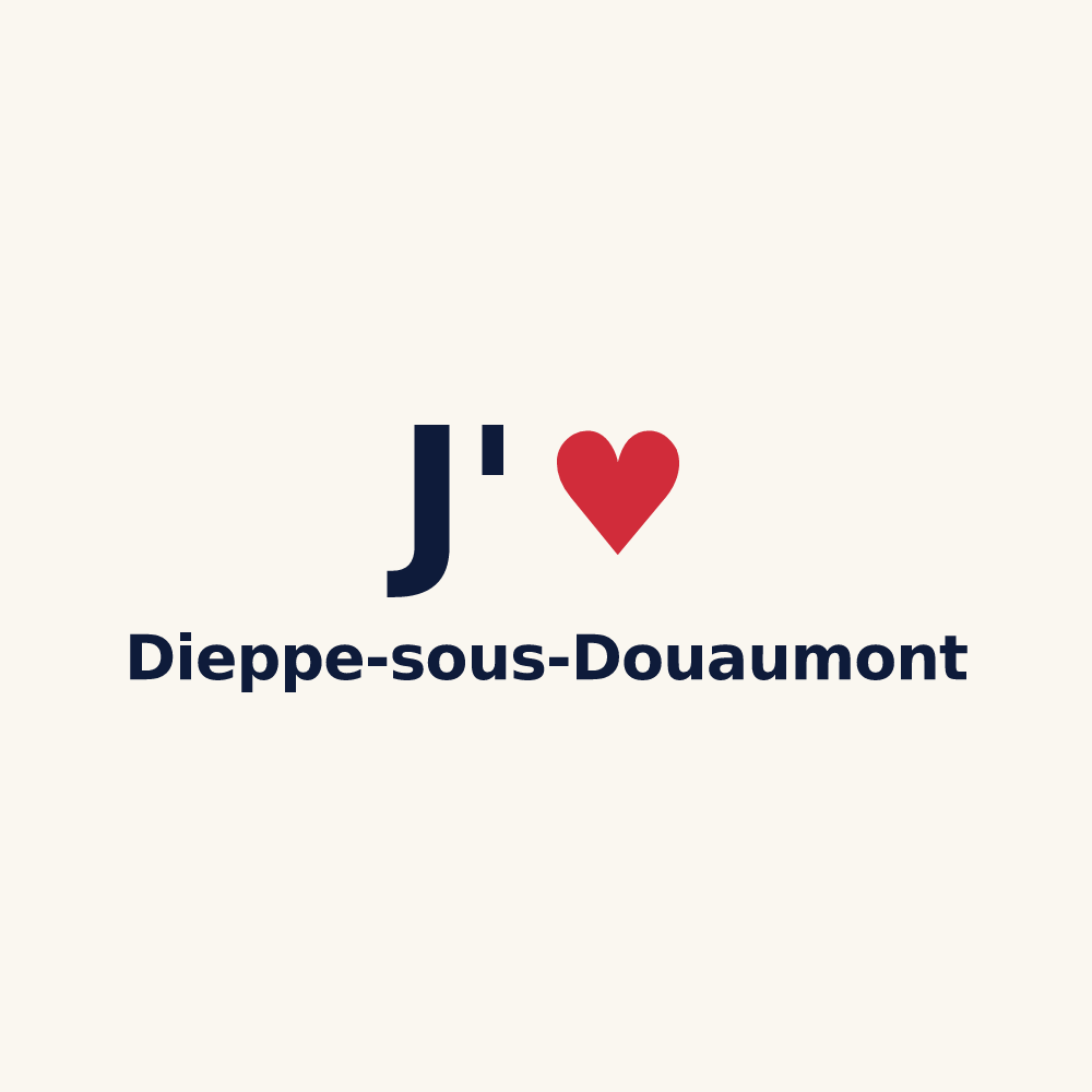 Tasse personnalisée Dieppe-sous-Douaumont — design J'aime Dieppe-sous-Douaumont