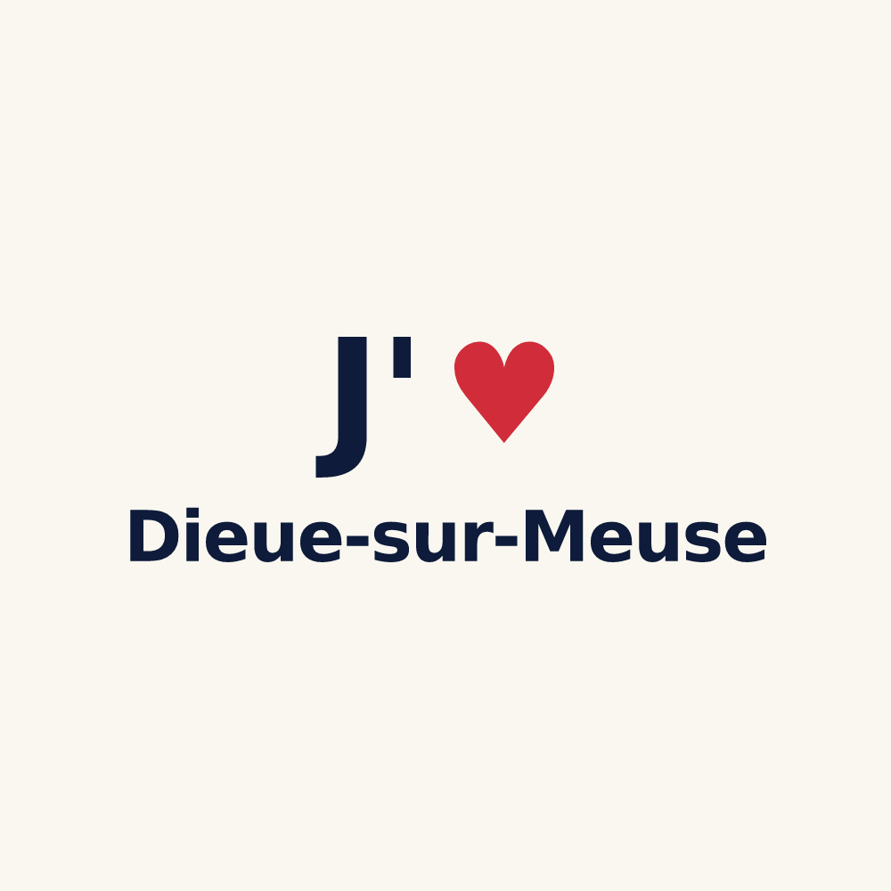 Tasse personnalisée Dieue-sur-Meuse — design J'aime Dieue-sur-Meuse