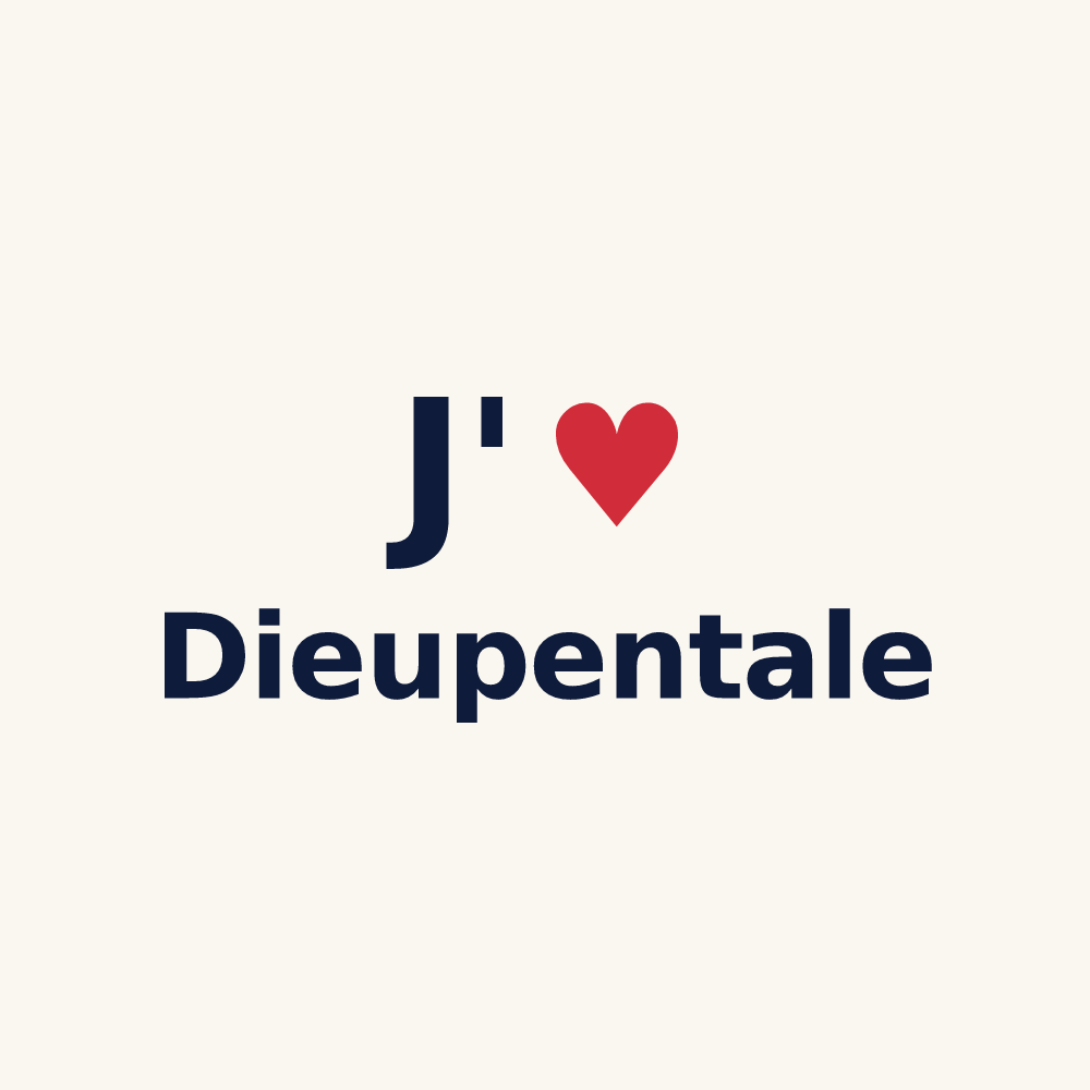 Tasse personnalisée Dieupentale — design J'aime Dieupentale