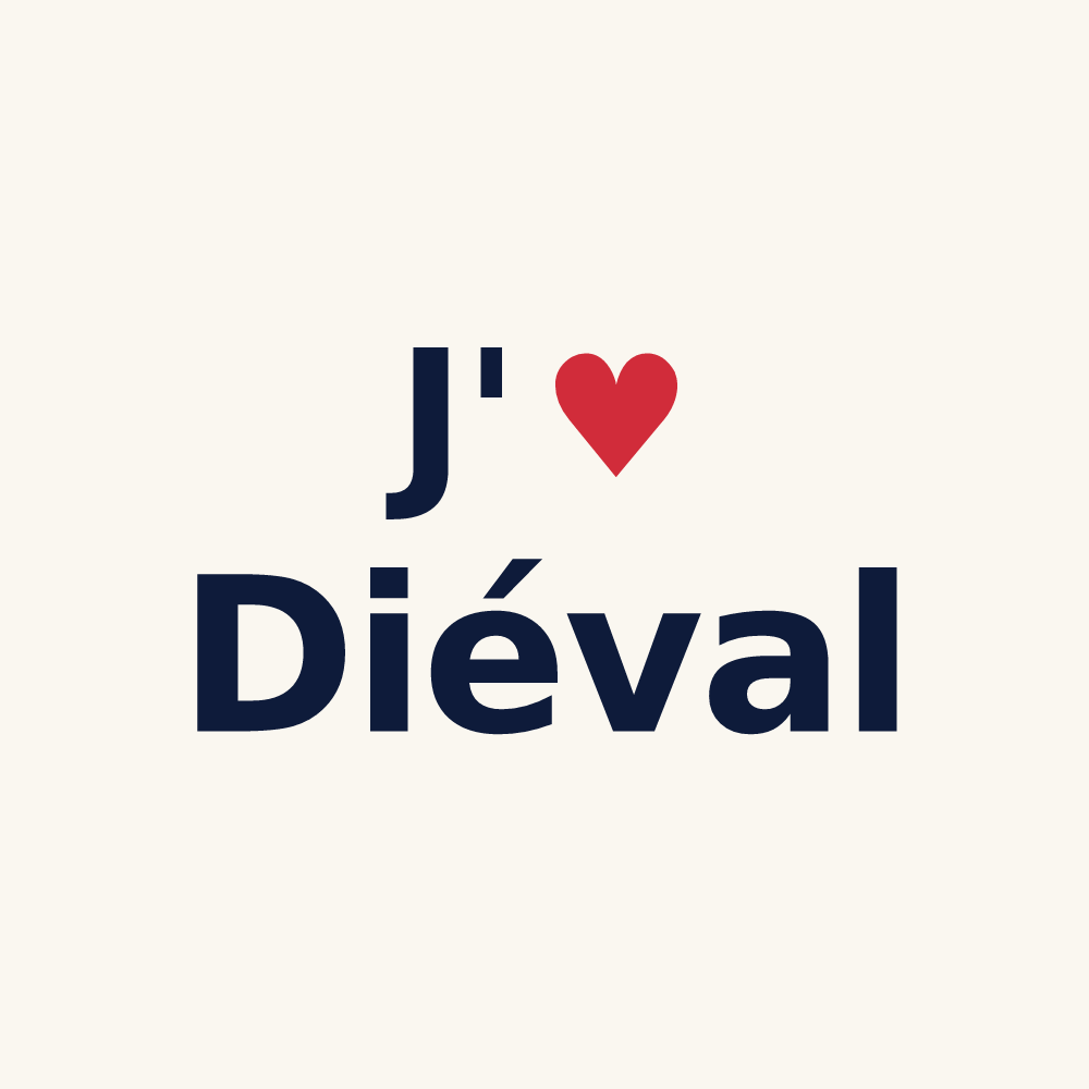 Tasse personnalisée Diéval — design J'aime Diéval