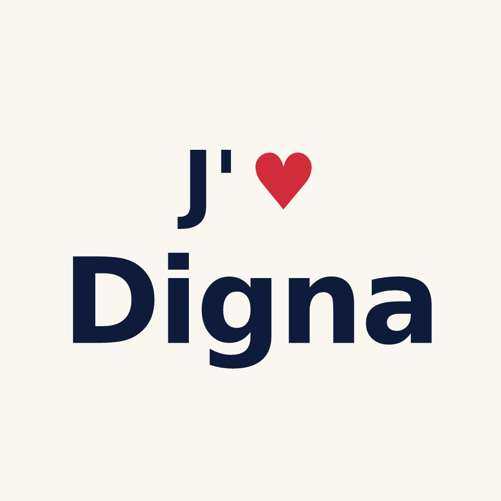 Tasse personnalisée Digna — design J'aime Digna