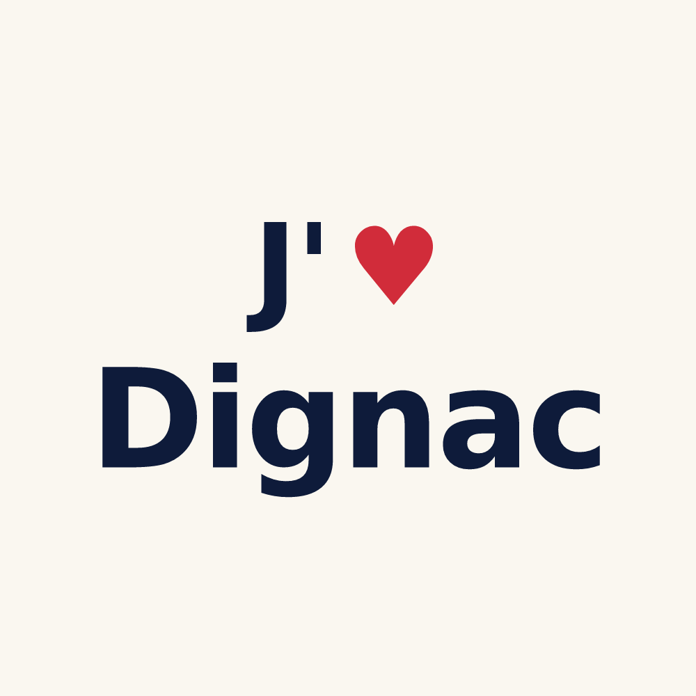 Tasse personnalisée Dignac — design J'aime Dignac