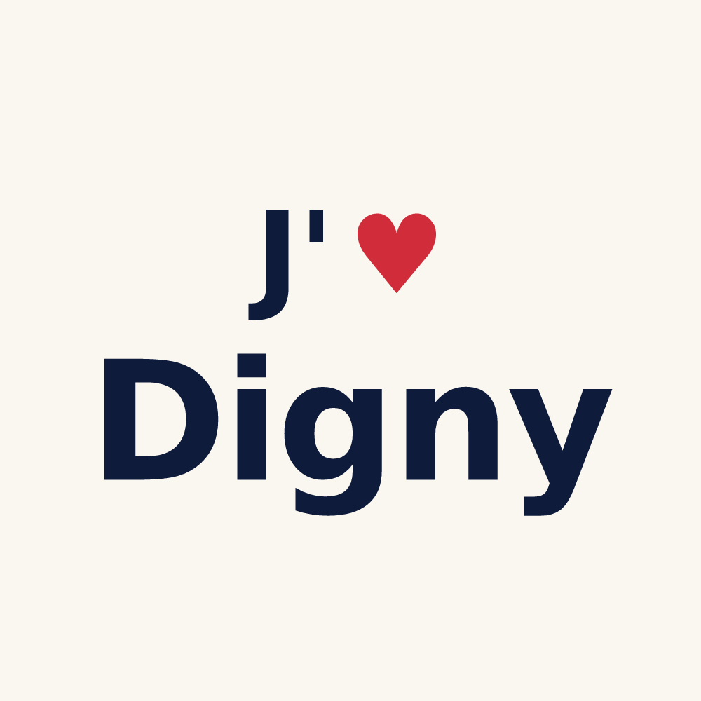 Tasse personnalisée Digny — design J'aime Digny