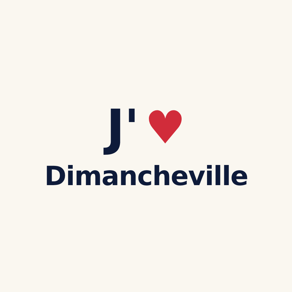 Tasse personnalisée Dimancheville — design J'aime Dimancheville