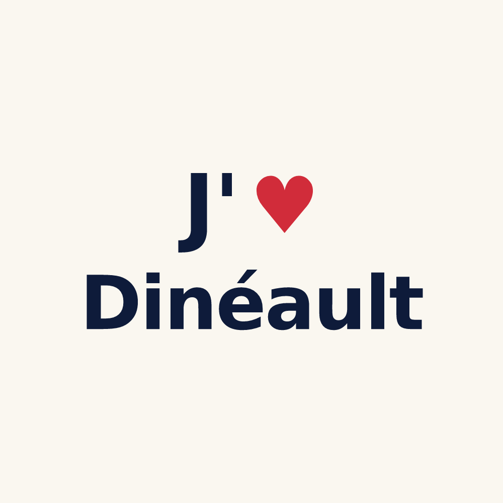 Tasse personnalisée Dinéault — design J'aime Dinéault