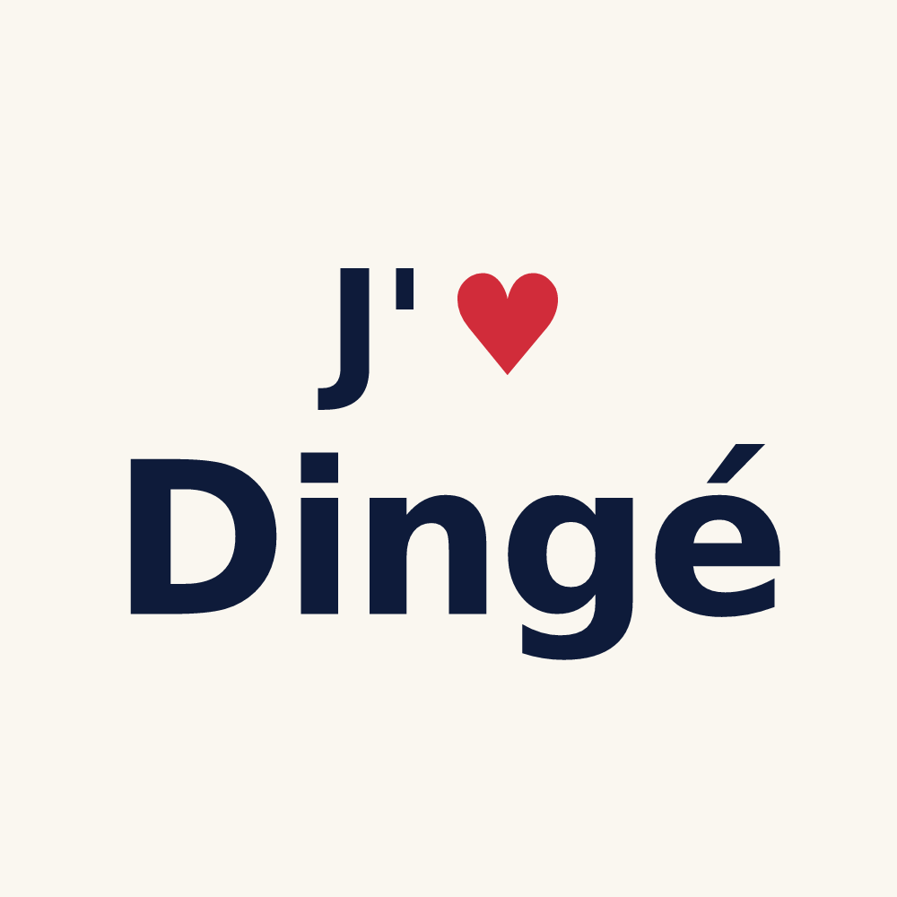 Tasse personnalisée Dingé — design J'aime Dingé
