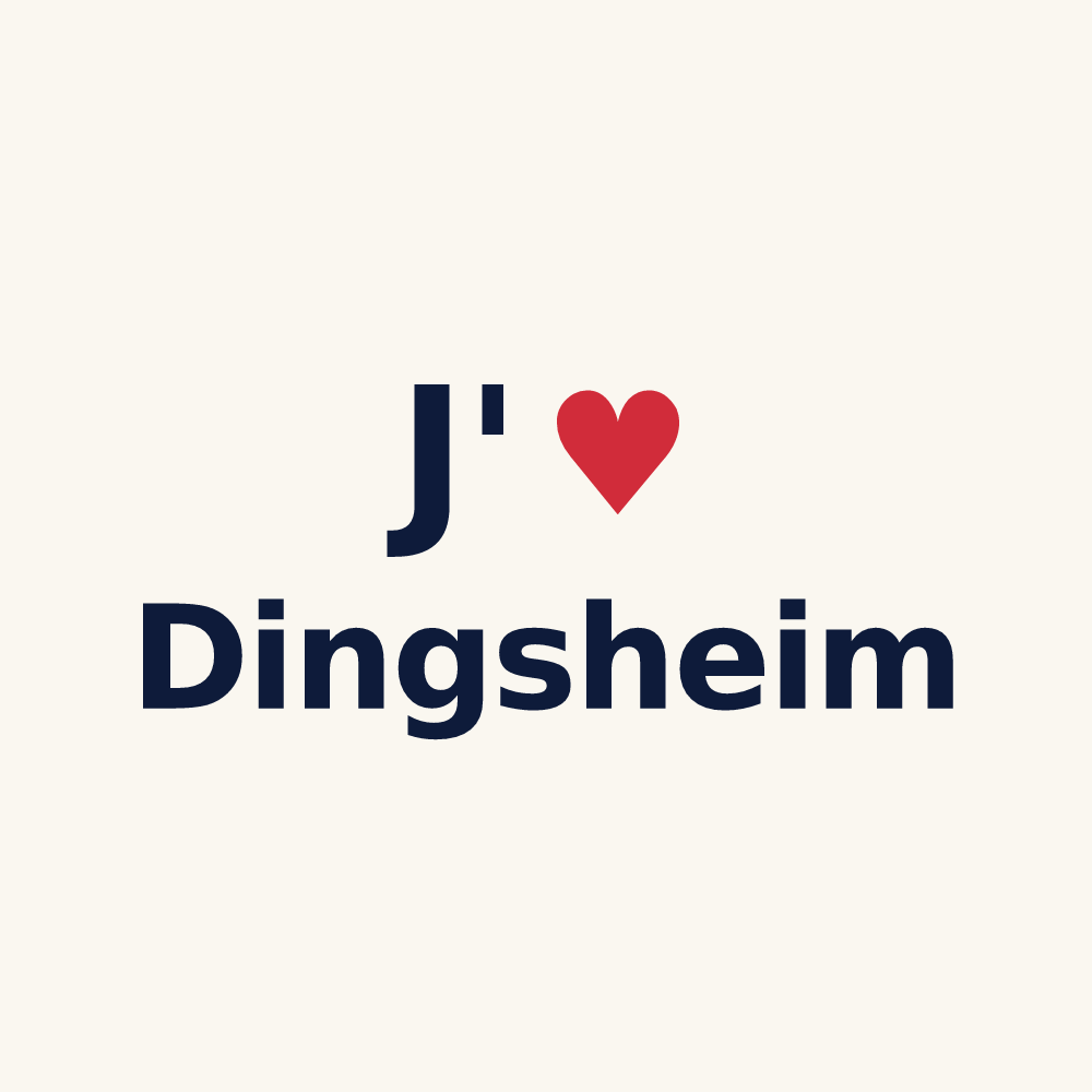 Tasse personnalisée Dingsheim — design J'aime Dingsheim