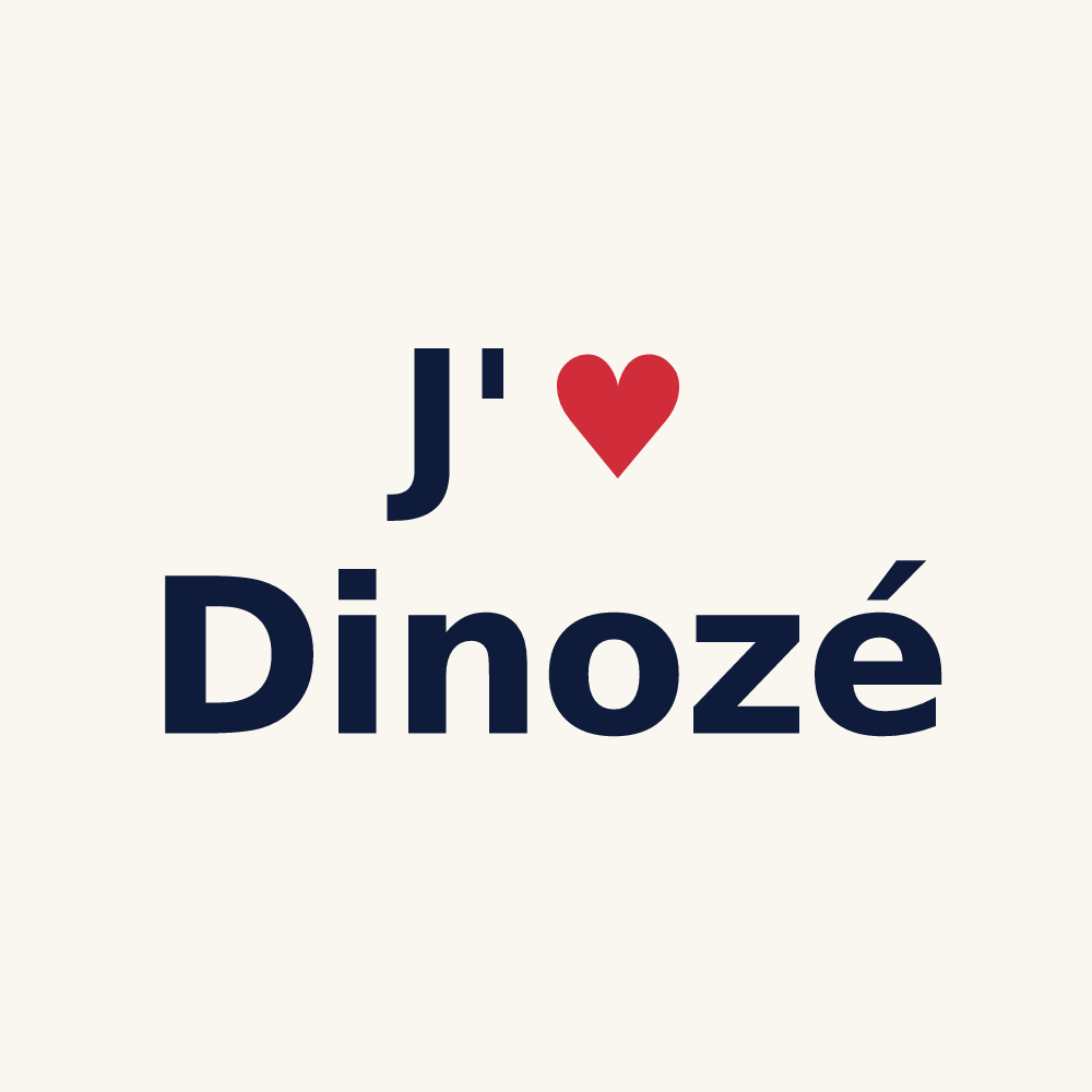 Tasse personnalisée Dinozé — design J'aime Dinozé