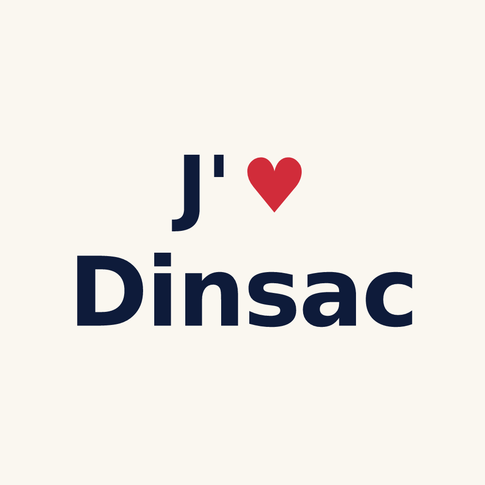 Tasse personnalisée Dinsac — design J'aime Dinsac