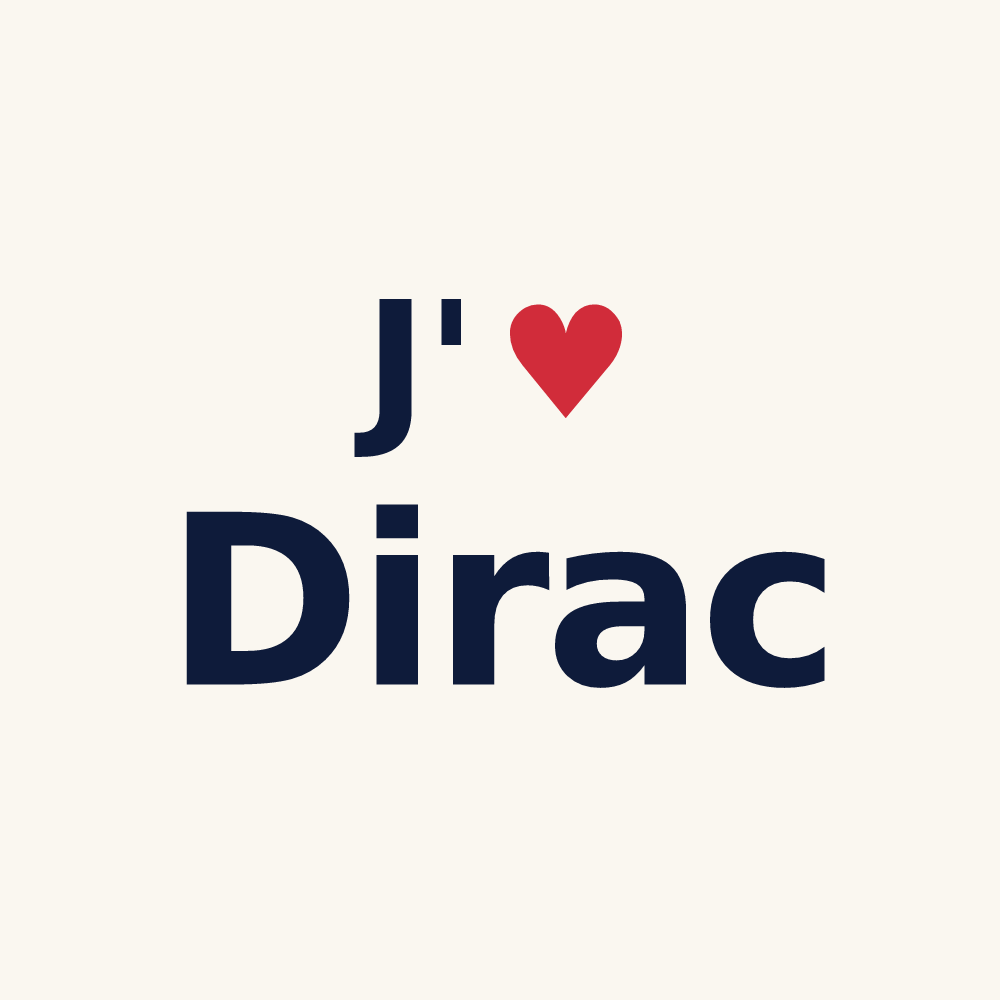 Tasse personnalisée Dirac — design J'aime Dirac