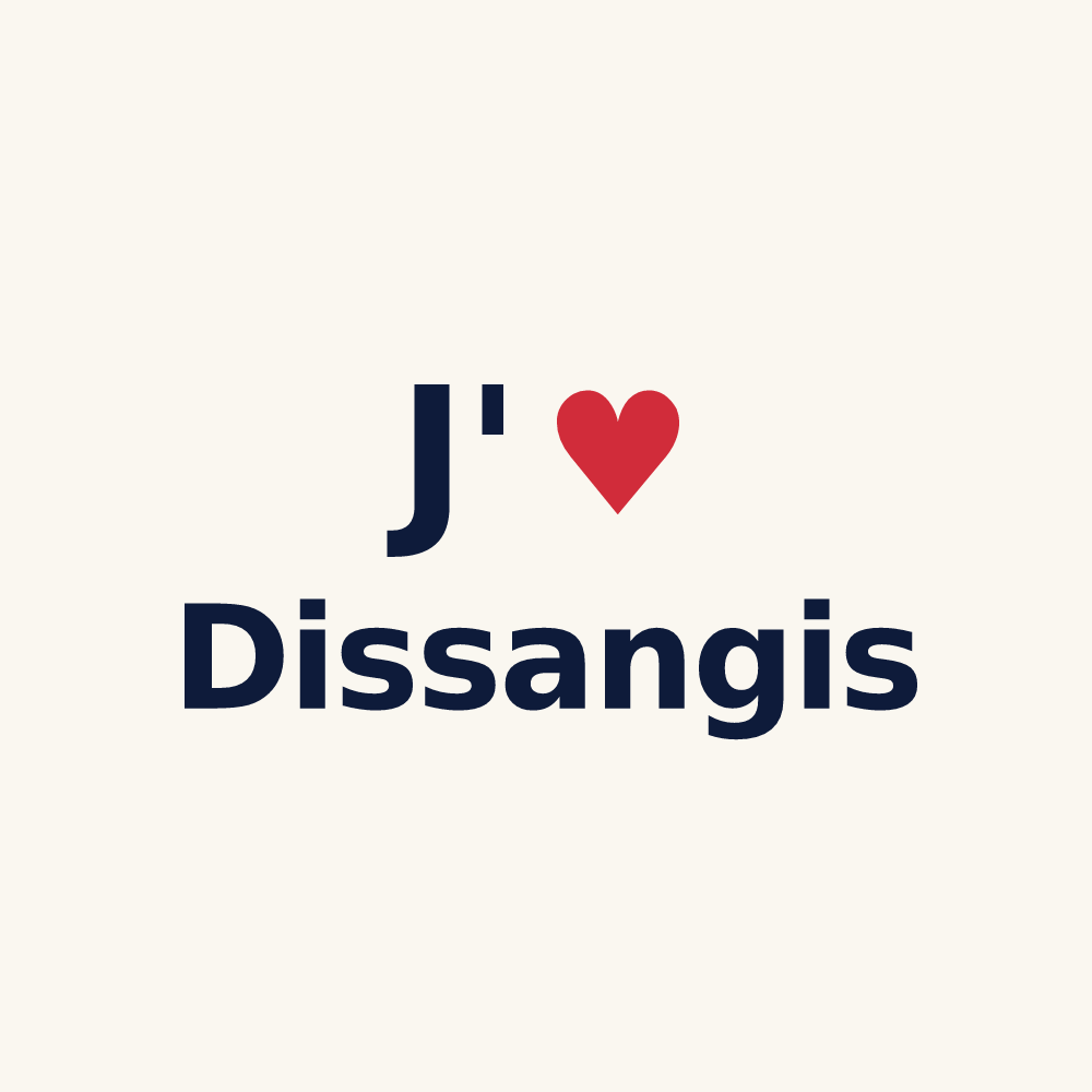 Tasse personnalisée Dissangis — design J'aime Dissangis