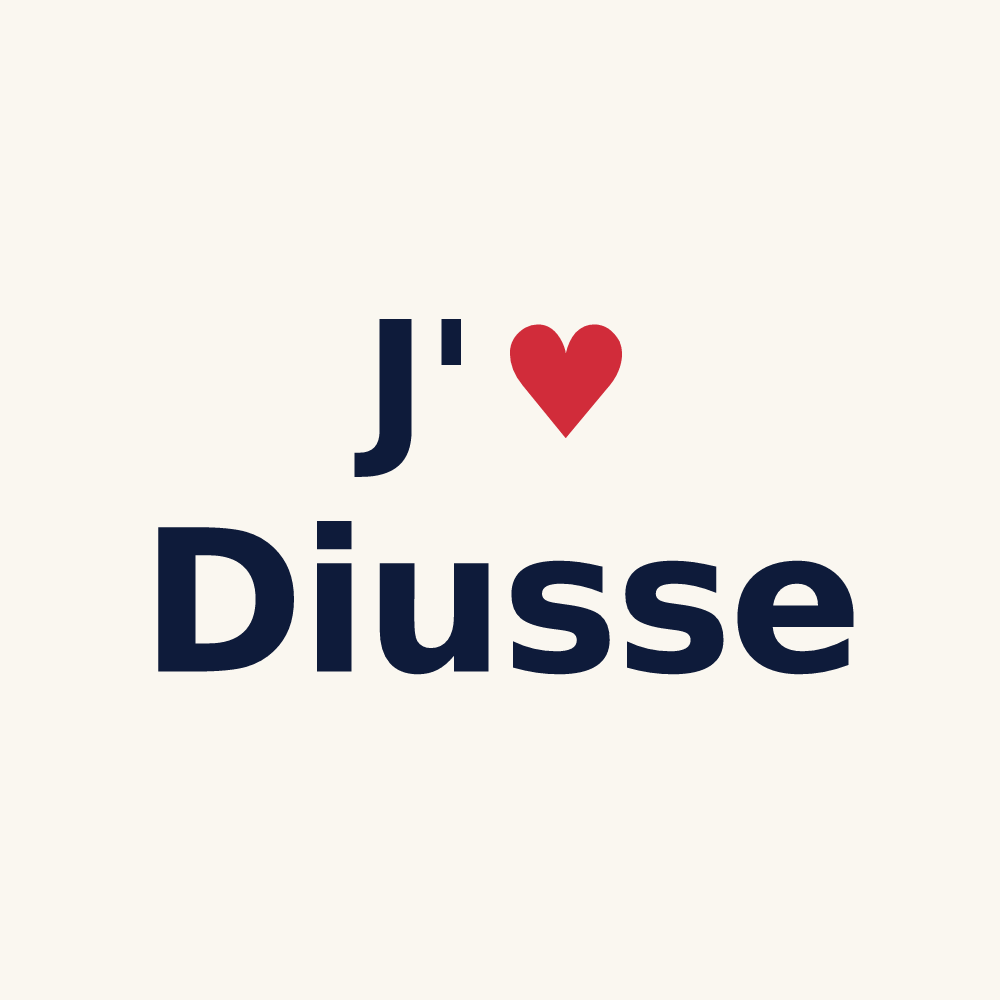 Tasse personnalisée Diusse — design J'aime Diusse