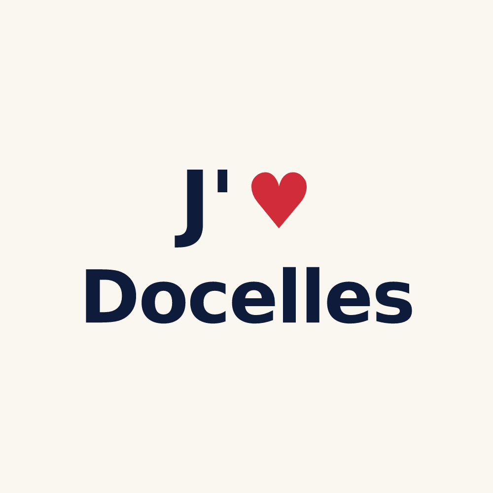 Tasse personnalisée Docelles — design J'aime Docelles