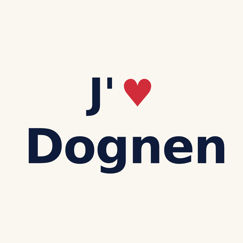 Tasse personnalisée Dognen — design J'aime Dognen